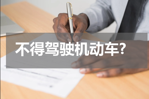 不得驾驶机动车?