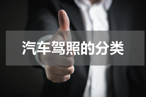 汽车驾照的分类