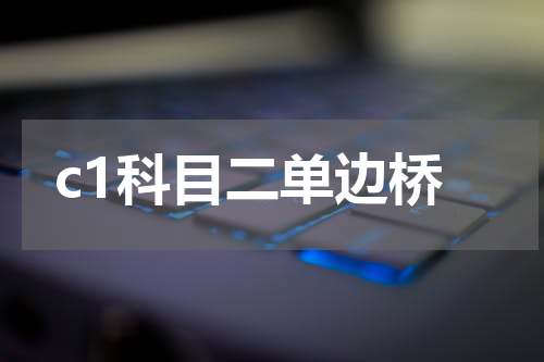 c1科目二单边桥