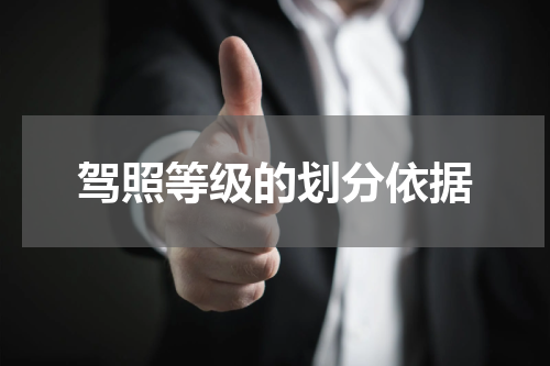 驾照等级的划分依据