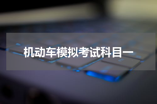 机动车模拟考试科目一