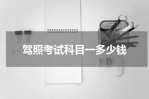 驾照考试科目一多少钱