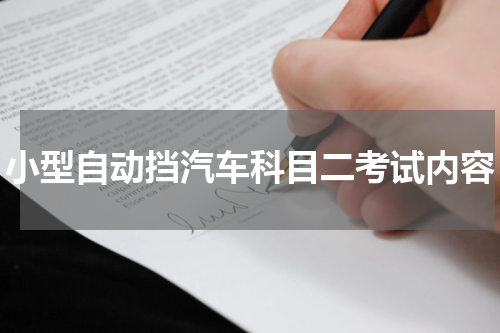 小型自动挡汽车科目二考试内容