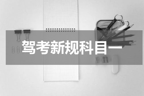 驾考新规科目一