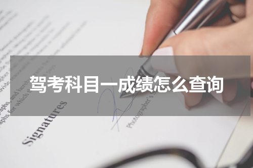 驾考科目一成绩怎么查询