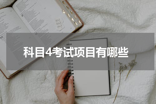 科目4考试项目有哪些