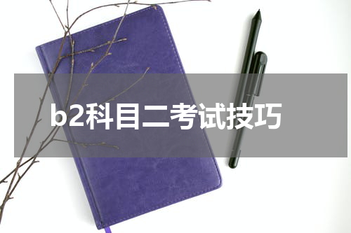 b2科目二考试技巧