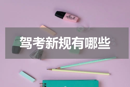驾考新规有哪些