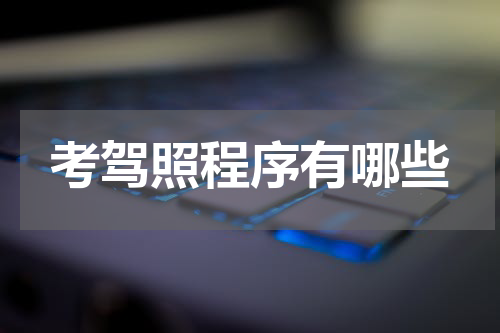 考驾照程序有哪些
