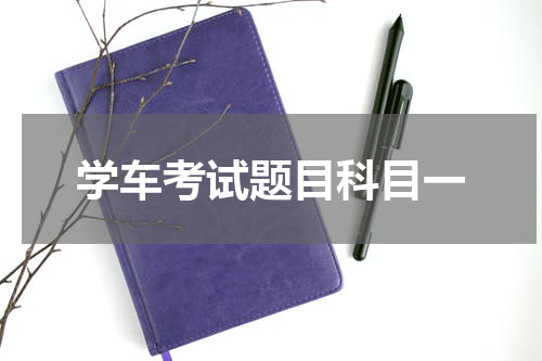 学车考试题目科目一