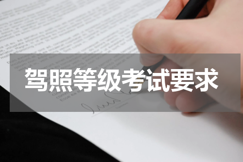 驾照等级考试要求
