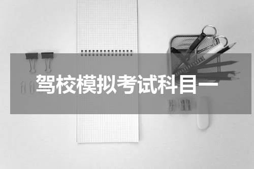 驾校模拟考试科目一
