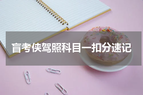 盲考侠驾照科目一扣分速记