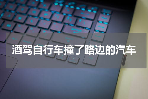 酒驾自行车撞了路边的汽车