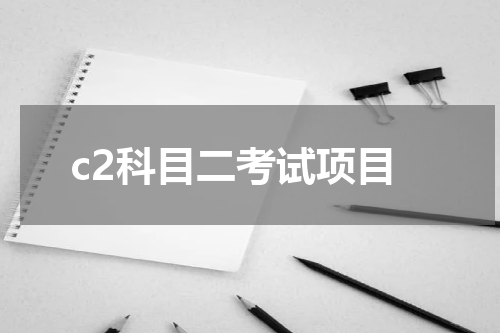 c2科目二考试项目