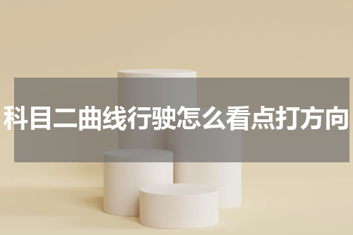 科目二曲线行驶怎么看点打方向