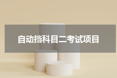 自动挡科目二考试项目