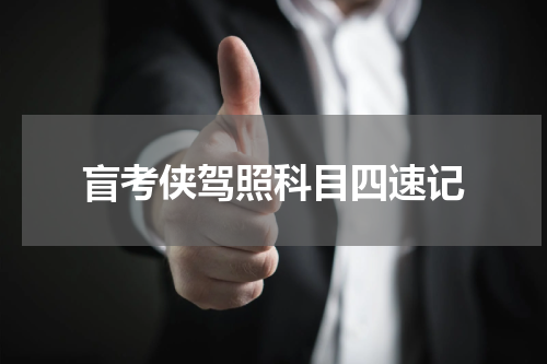 盲考侠驾照科目四速记