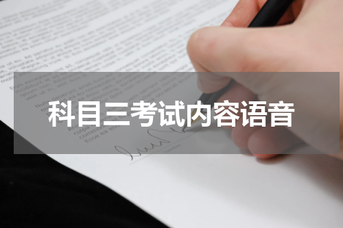科目三考试内容语音