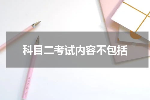 科目二考试内容不包括