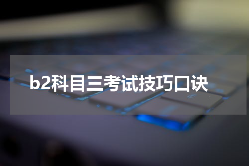 b2科目三考试技巧口诀