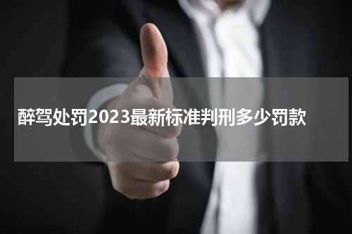 醉驾处罚2023最新标准判刑多少罚款