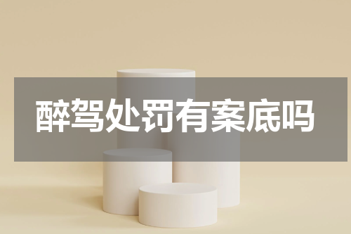 醉驾处罚有案底吗