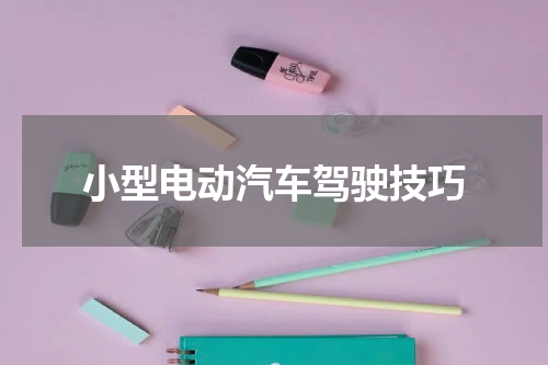 小型电动汽车驾驶技巧