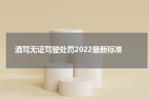 酒驾无证驾驶处罚2022最新标准