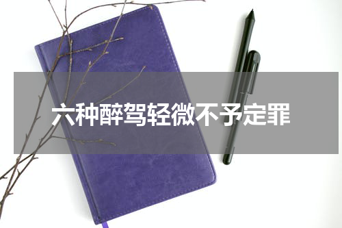 六种醉驾轻微不予定罪