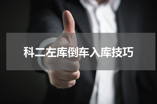 科二左库倒车入库技巧