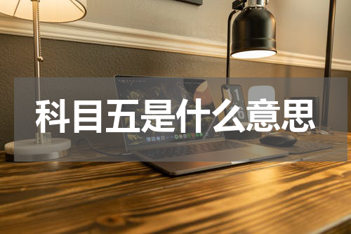 科目五是什么意思
