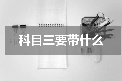 科目三要带什么