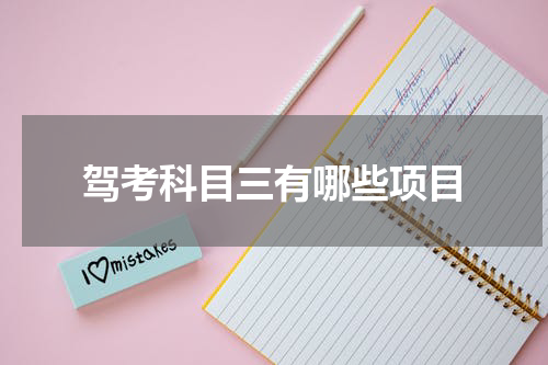 驾考科目三有哪些项目
