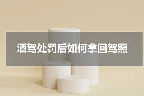 酒驾处罚后如何拿回驾照