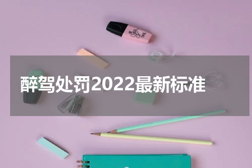 醉驾处罚2022最新标准