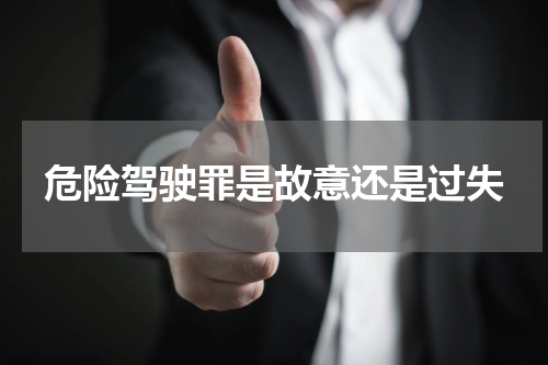 危险驾驶罪是故意还是过失