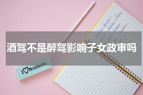 酒驾不是醉驾影响子女政审吗