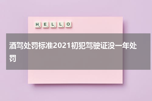 酒驾处罚标准2021初犯驾驶证没一年处罚