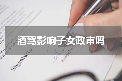 酒驾影响子女政审吗