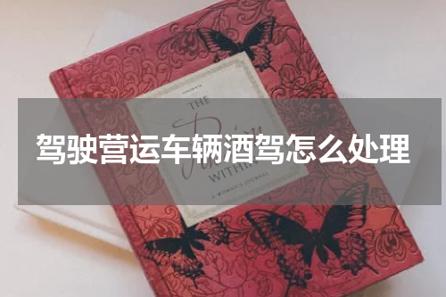 驾驶营运车辆酒驾怎么处理