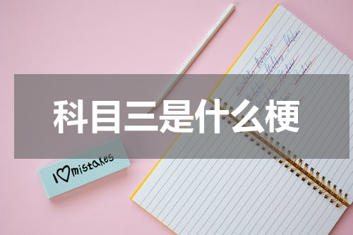 科目三是什么梗