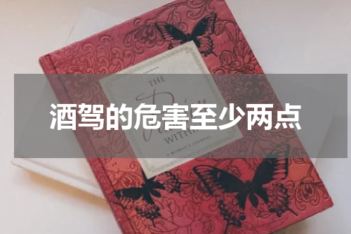 酒驾的危害至少两点