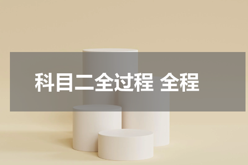 科目二全过程 全程