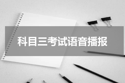 科目三考试语音播报