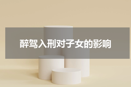 醉驾入刑对子女的影响