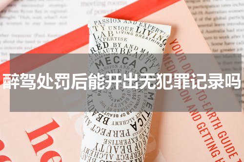 醉驾处罚后能开出无犯罪记录吗