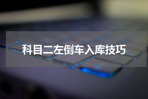 科目二左倒车入库技巧
