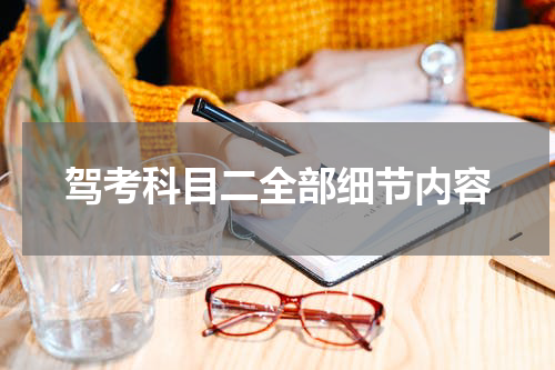 驾考科目二全部细节内容