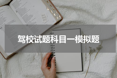 驾校试题科目一模拟题